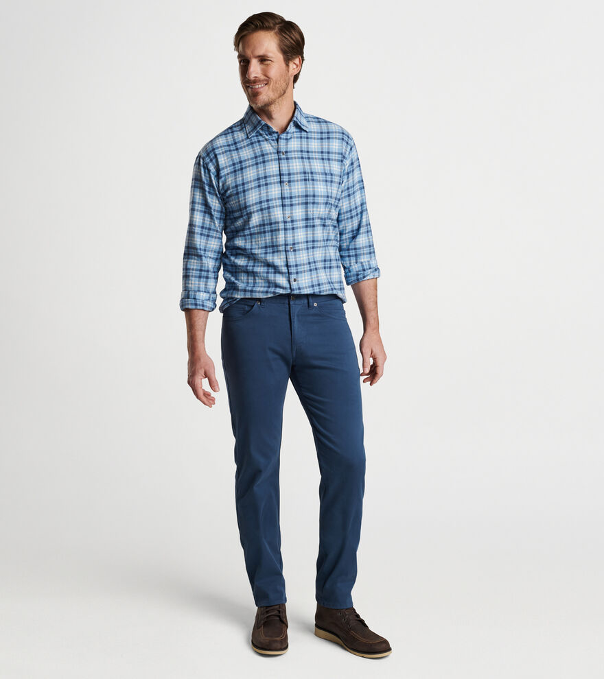 Five Pocket Sateen Pants - NAVY