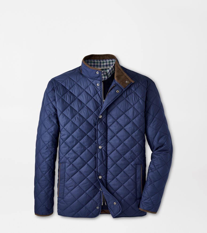 Suffolk Quilted Travel Coat - Navy