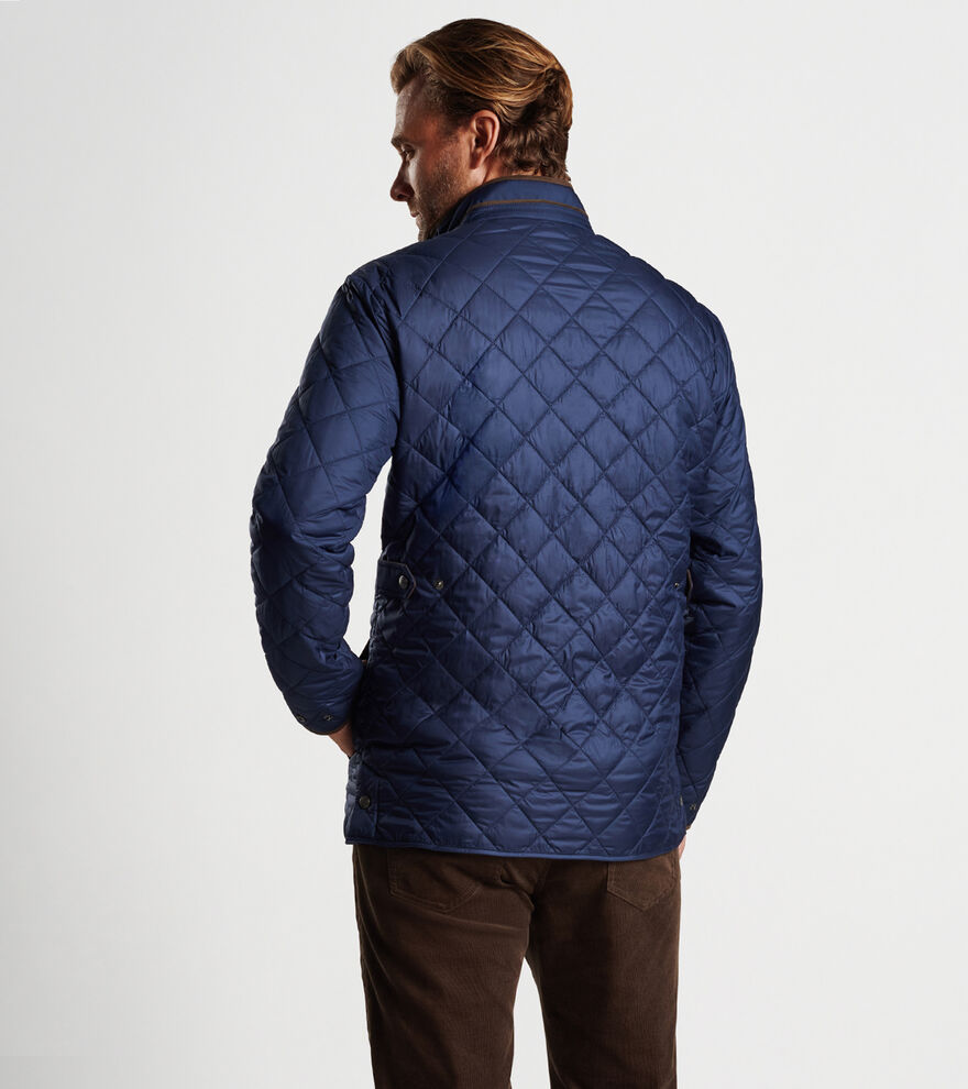 Suffolk Quilted Travel Coat - Navy
