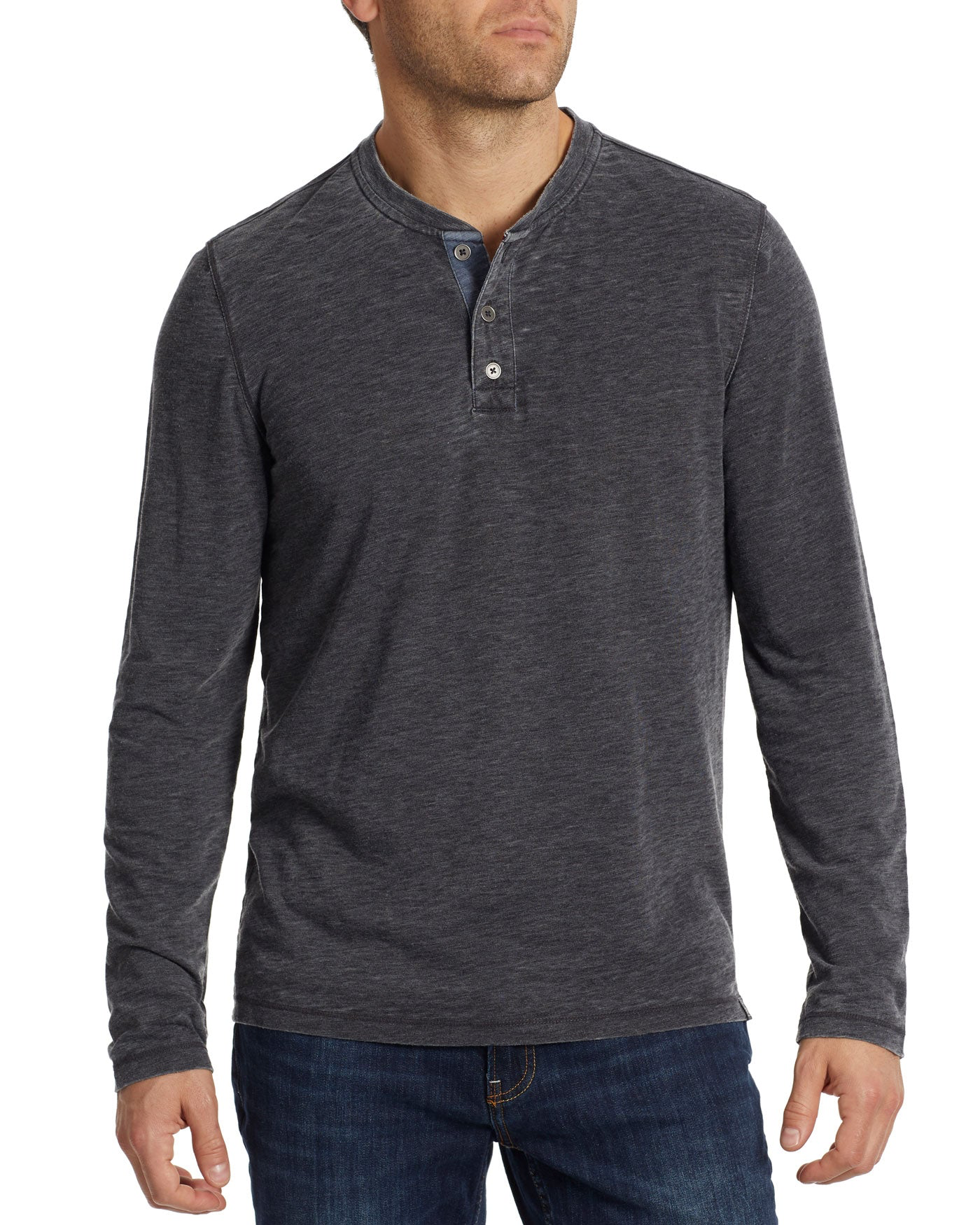 Burnout Henley - CHARCOAL