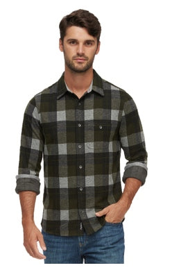 BERKS FLANNEL LONG SLEEVE - OLIVE