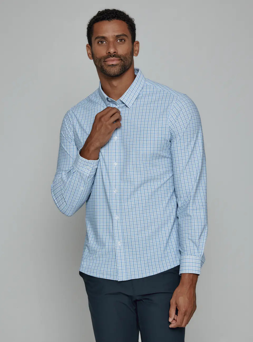 Sawyer - Long Sleeve Shirt in Light Blue
