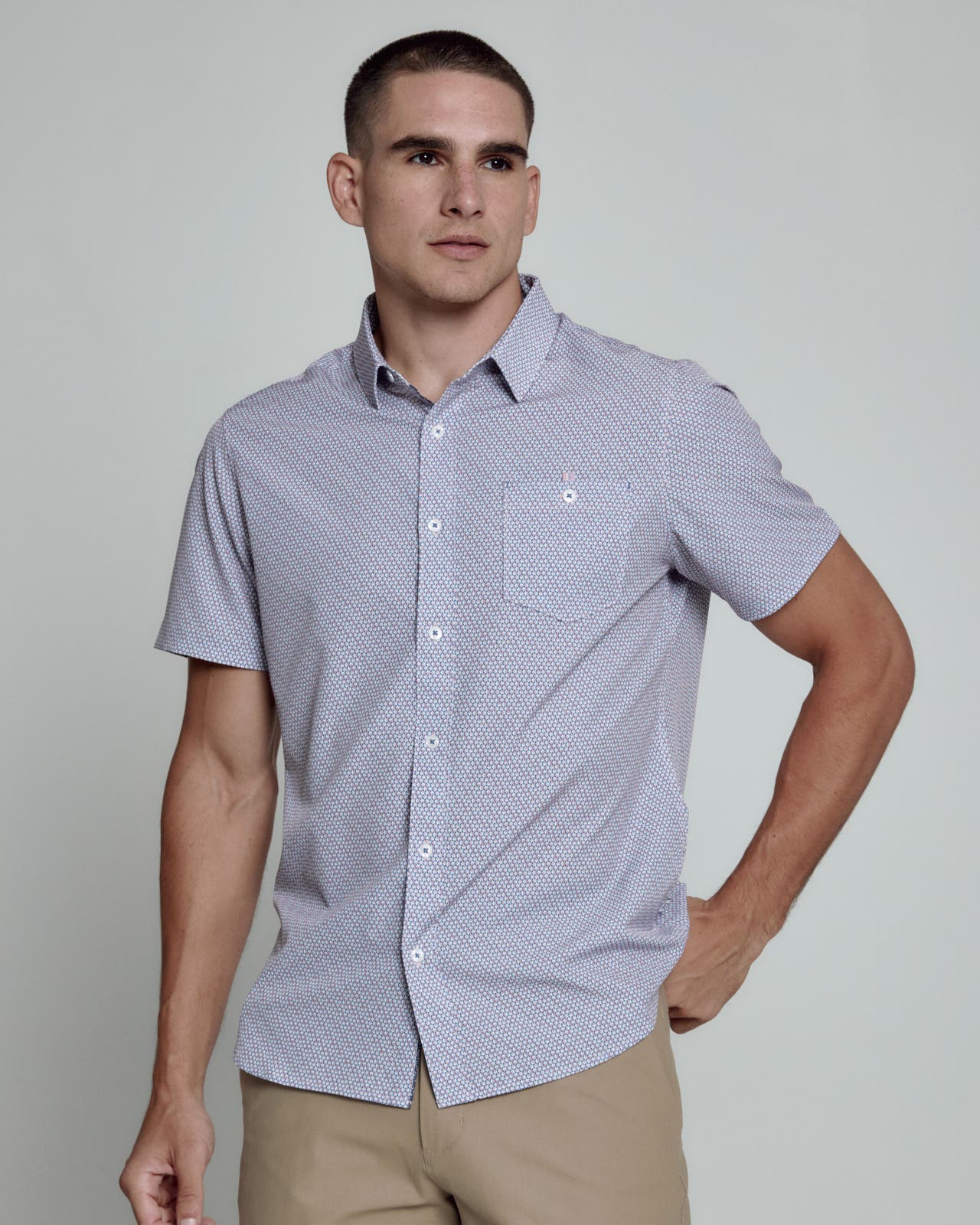 Apollo Short Sleeve Shirt - STONE ROSE