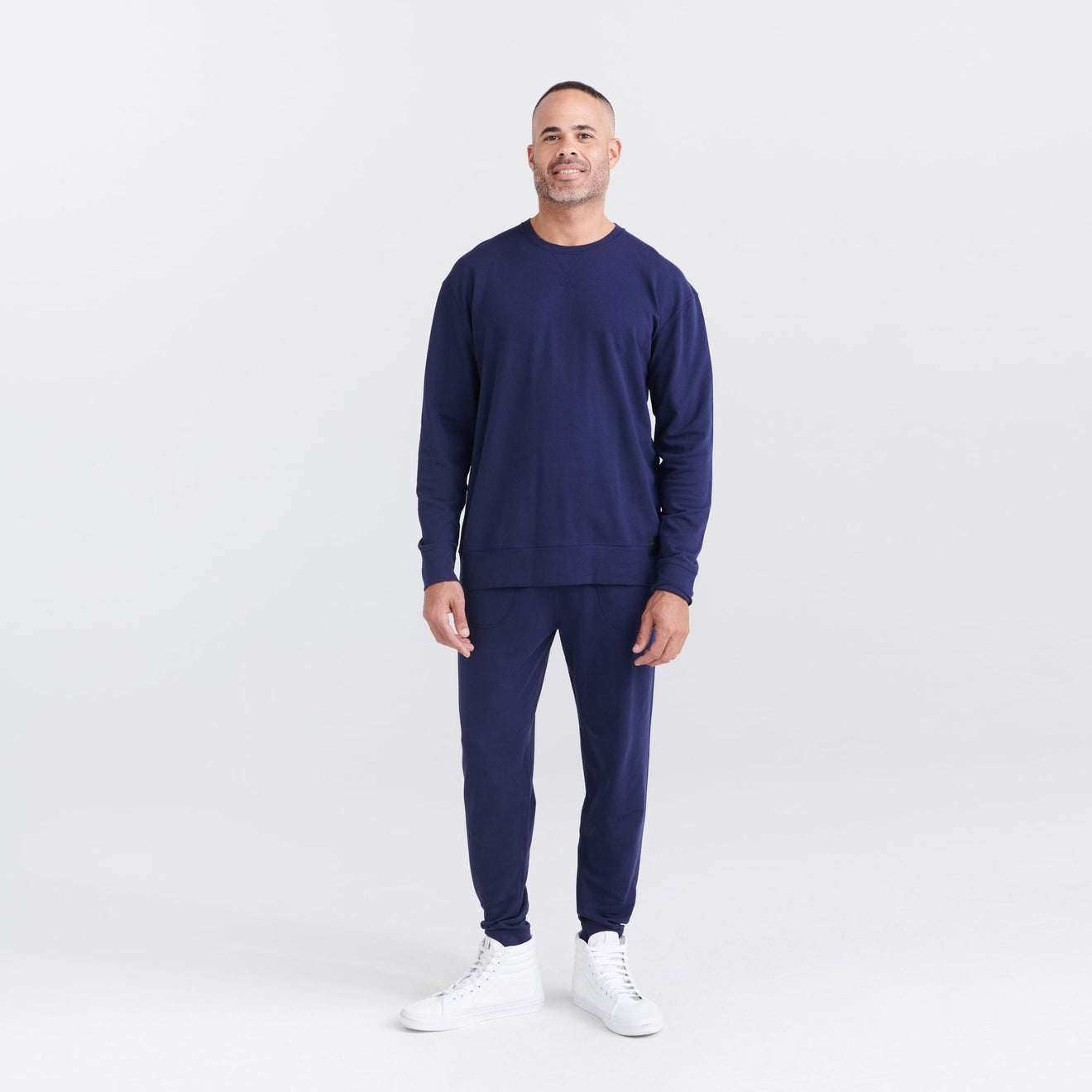 3Six Five Long Sleeve Crew - Maritime Blue