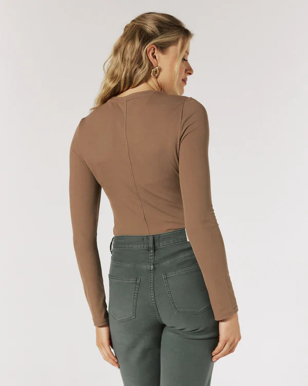 Core Ribbed Long Sleeve-Caribou