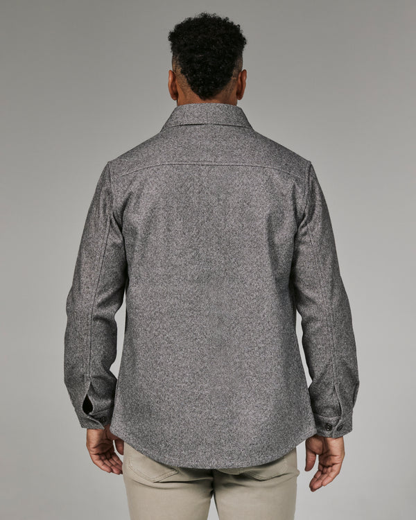 Generation Herringbone Shacket - Grey