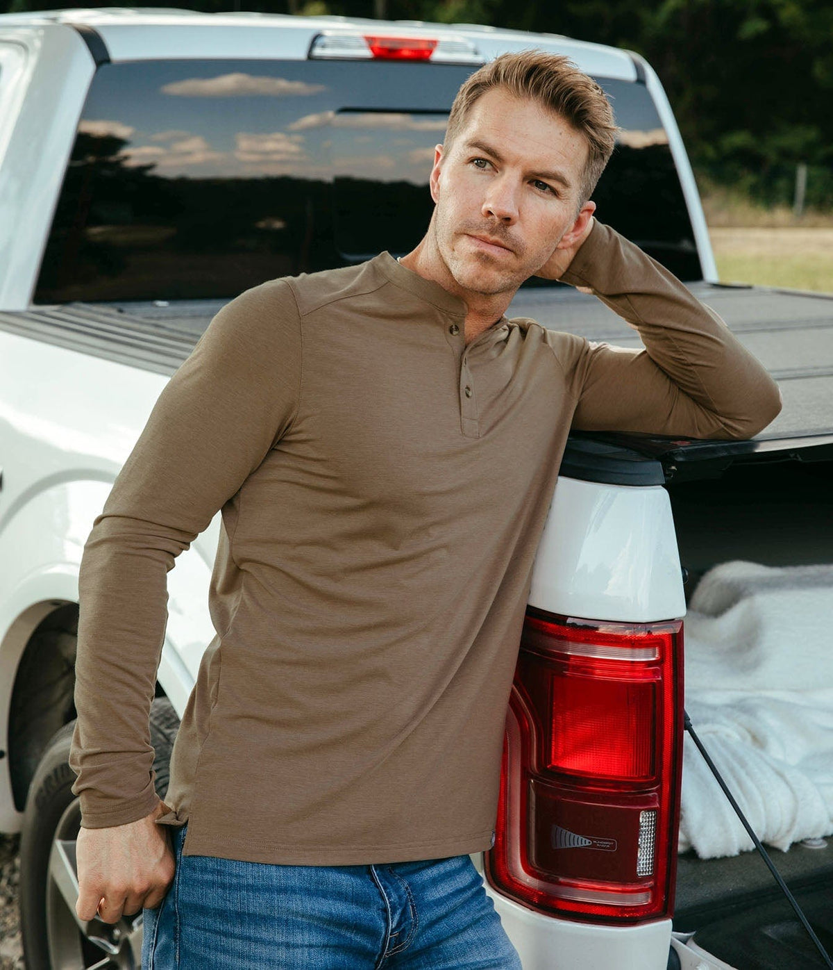 Max Comfort Henley - CARIBOU