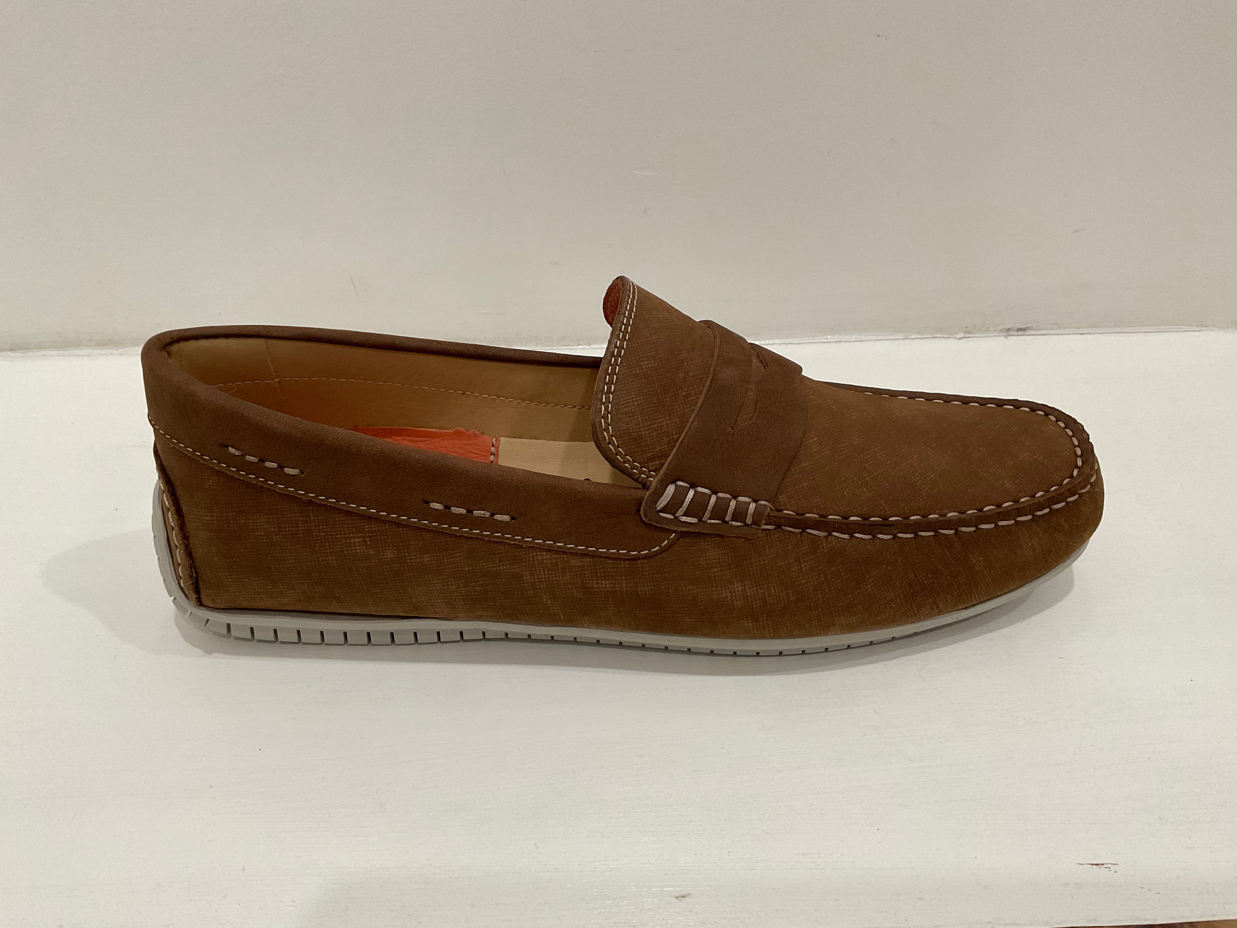 Bermuda Water Repellent Nubuck Penny Loafer - Bark