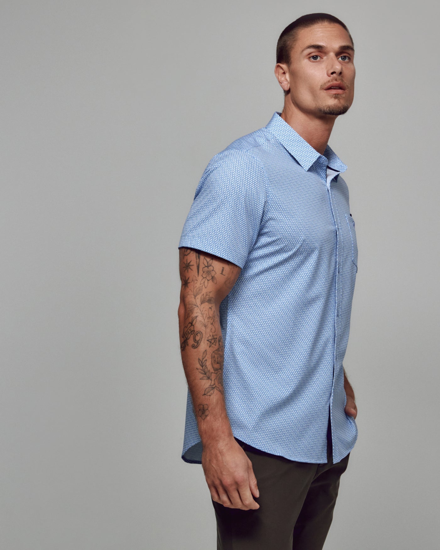 Apollo Short Sleeve Shirt - Light Blue