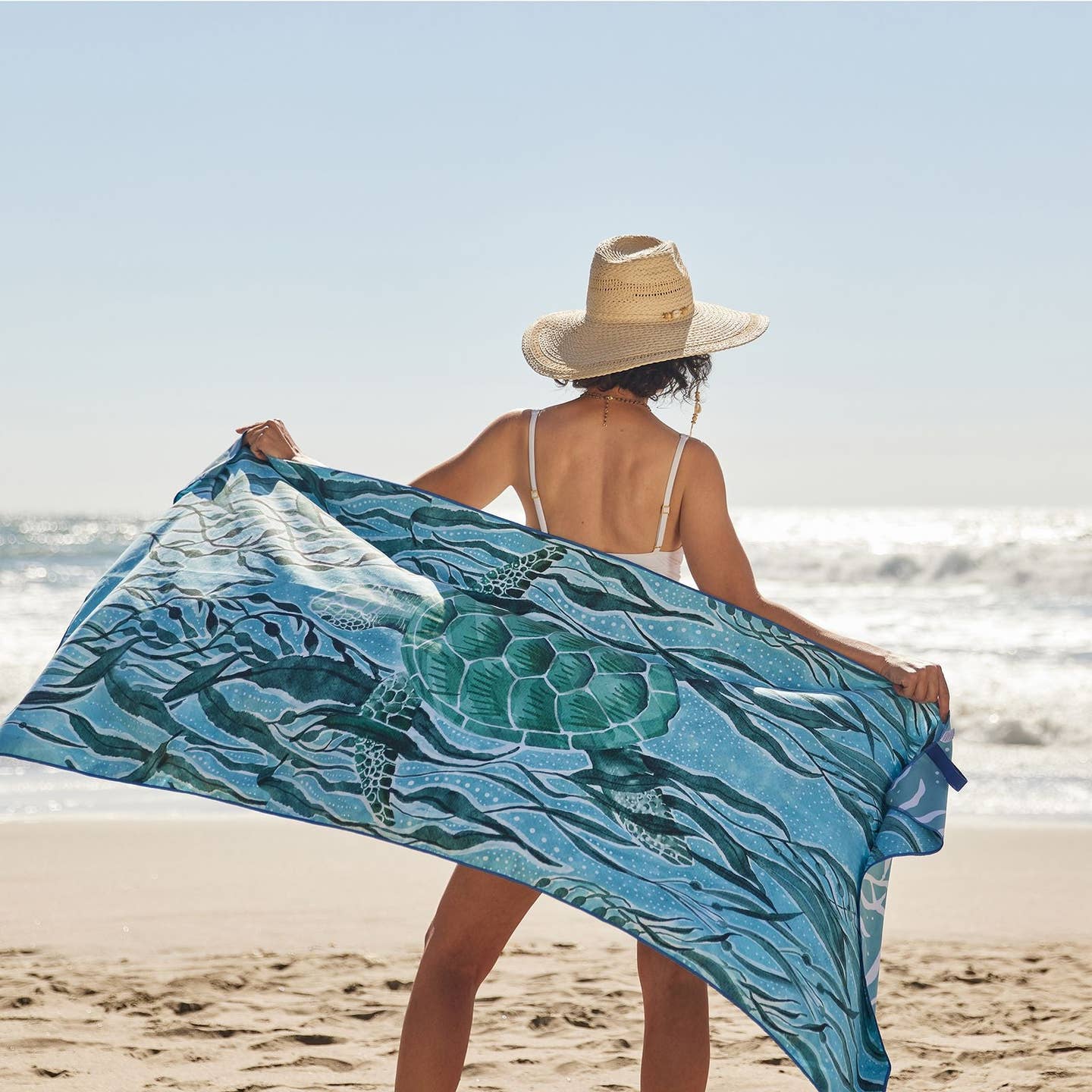 Marine Turtle Reverisble Beach Towel