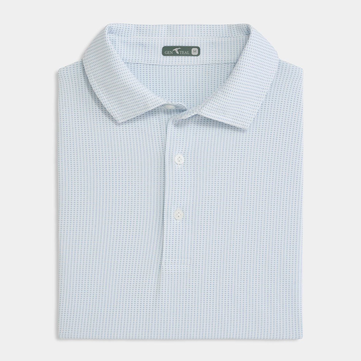 Jacquard Performance Polo - Heritage Blue