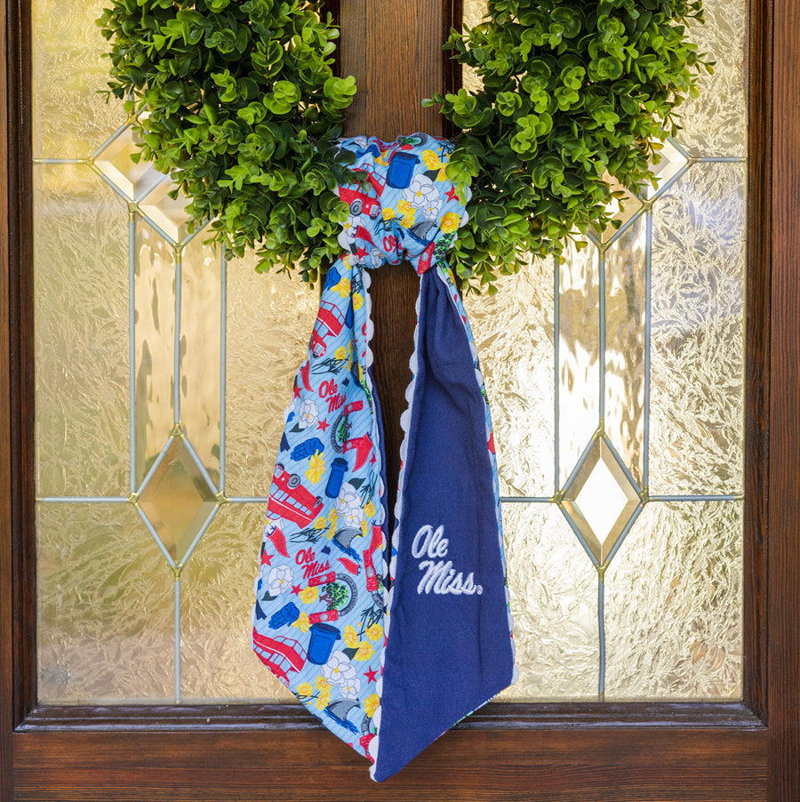 Ole Miss Rebels Wreath Scarf