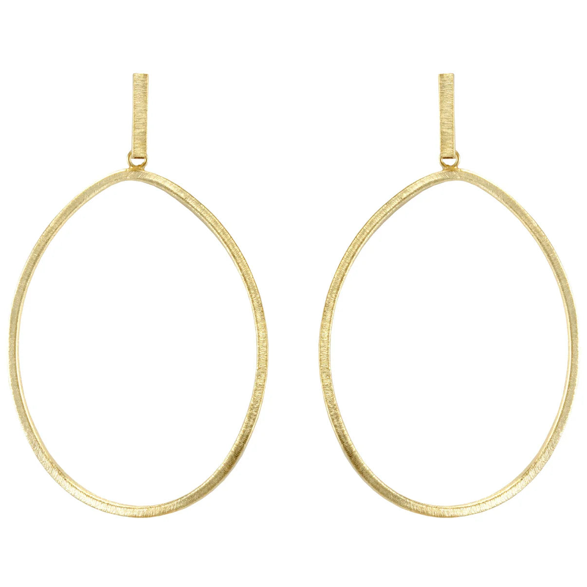 Twisted Oval Hoop Earrings