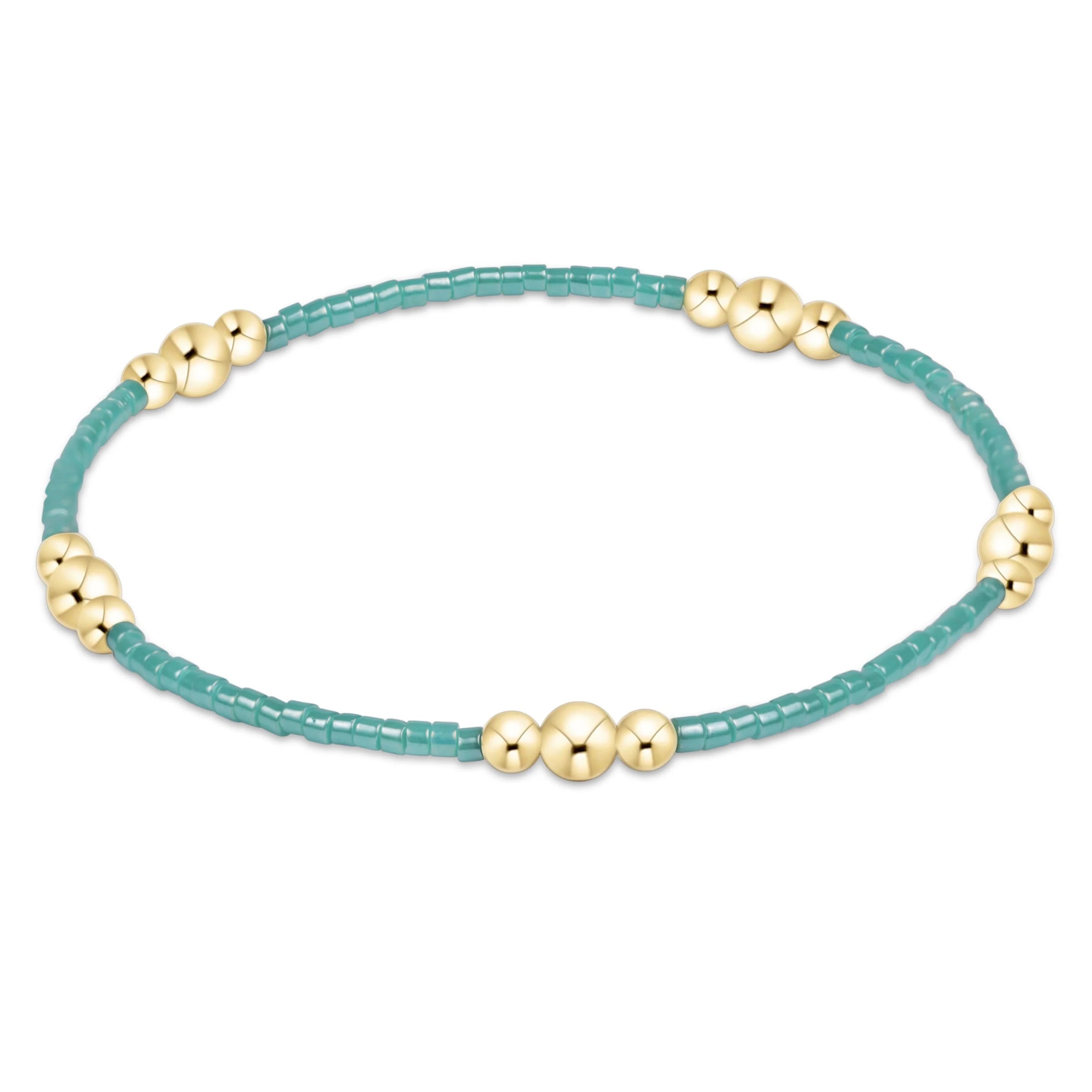 EN-Hope Purpose Gold Bead Bracelet-Spring Collection