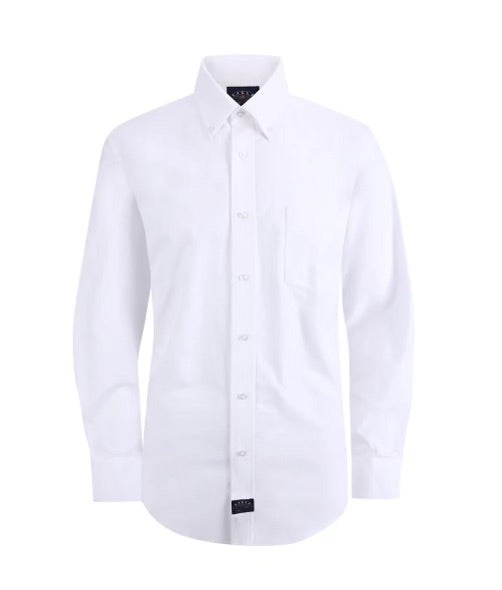 Eagle Stretch Neck Dress Solid Oxford Shirt 16 34/35 / White / Solid