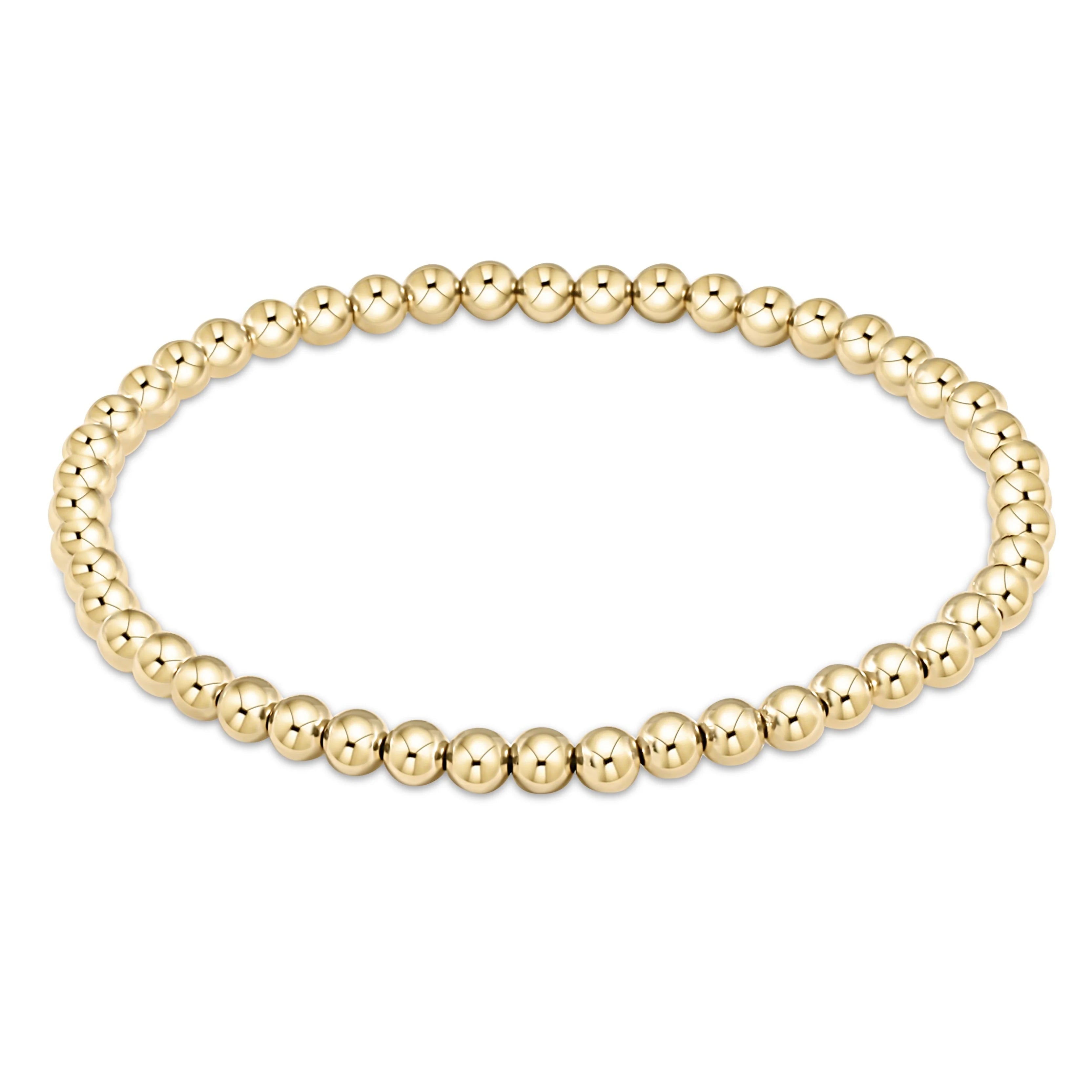 Classic Gold 4mm Beaded Bracelet-EN