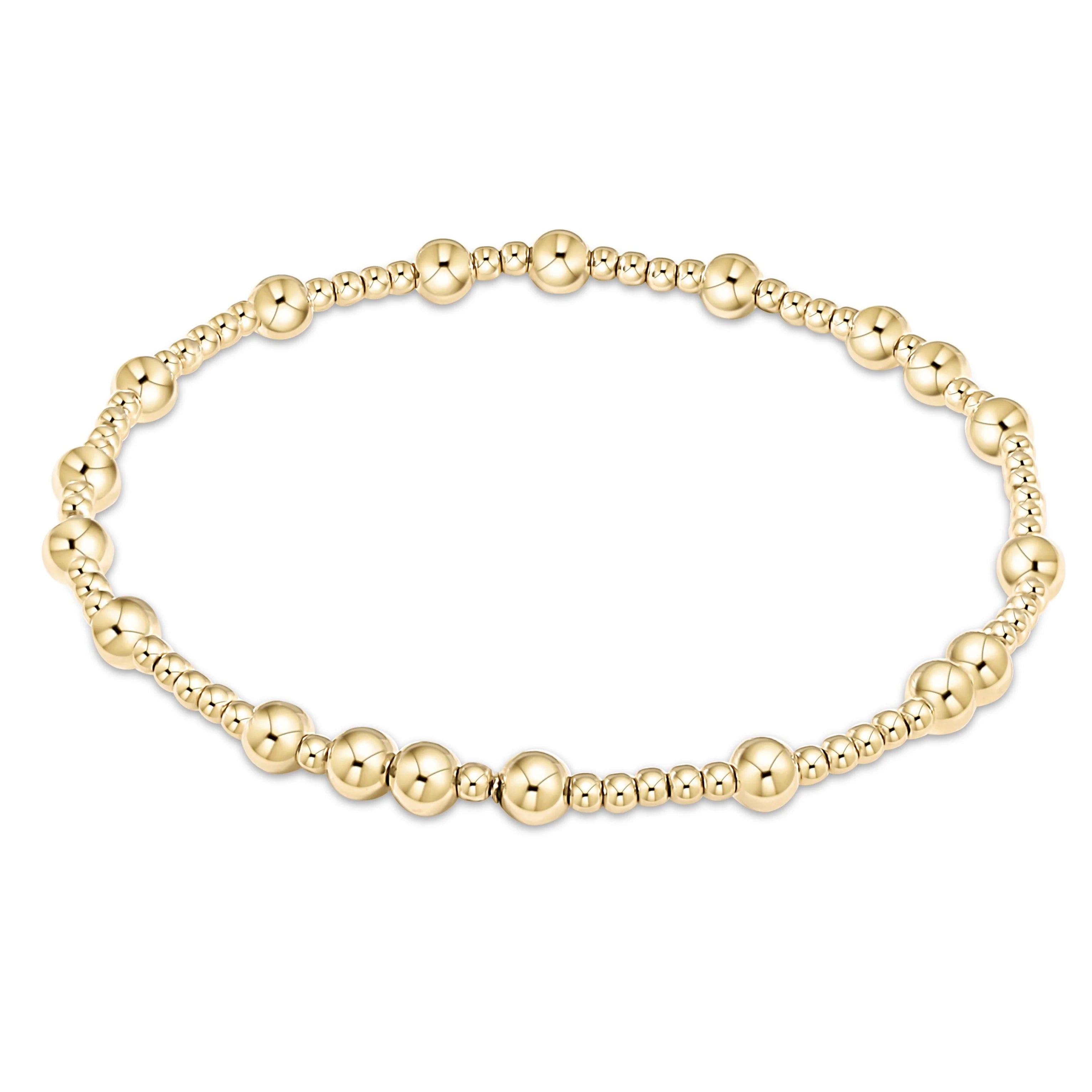Hope Unwritten Bead Bracelet 4mm Gold-EN