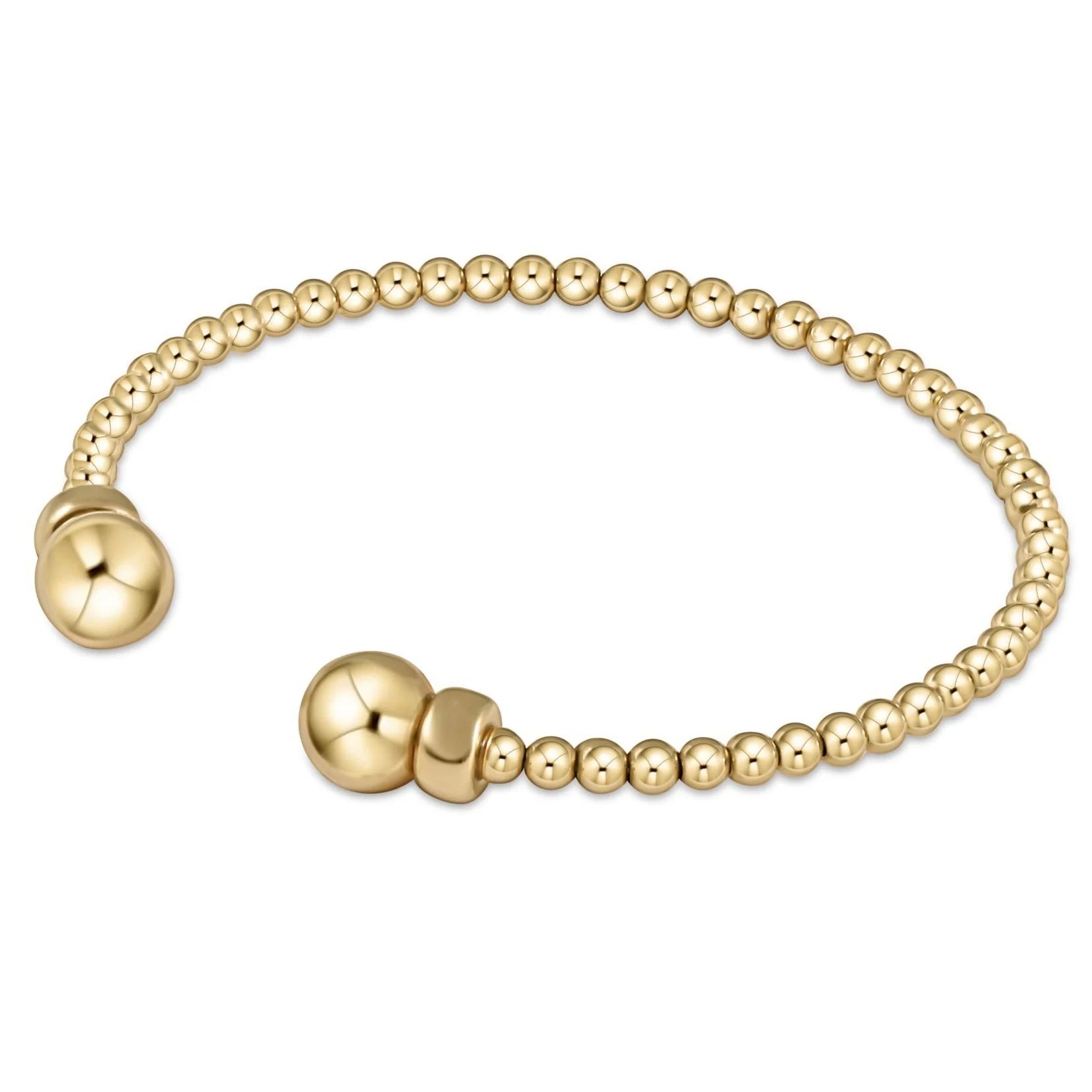 EN-Classic Gold 3mm Bead Cuff-Gold