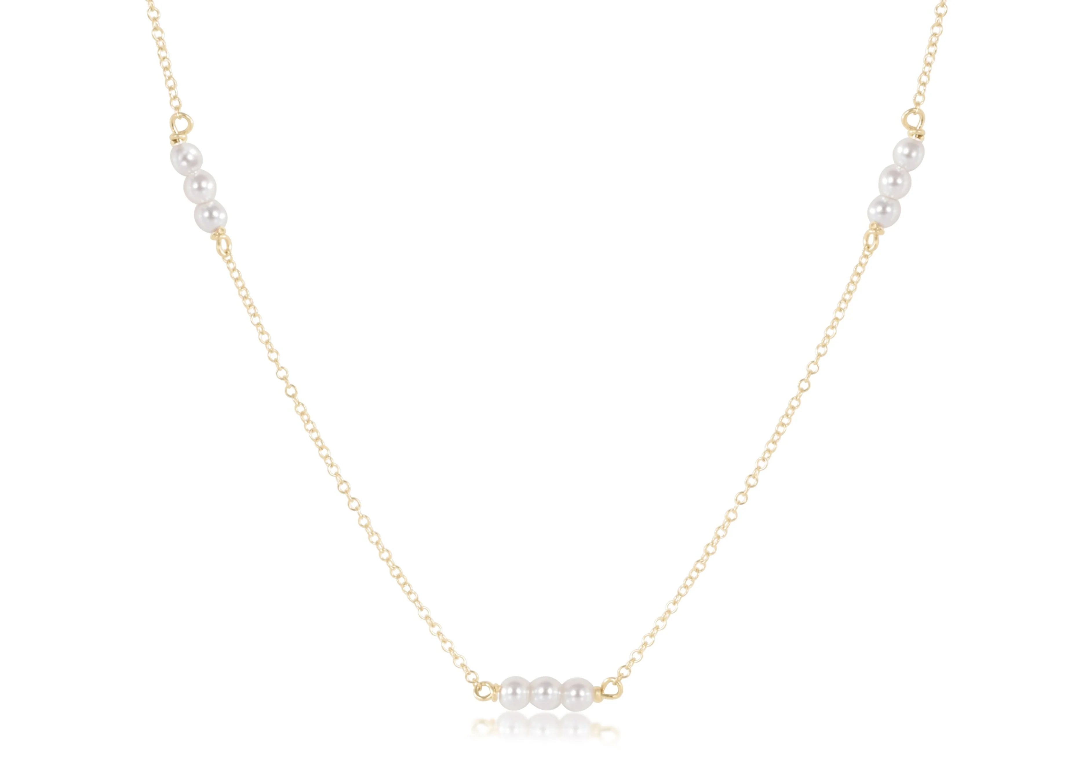 15" Choker Joy Simplicity Chain 3mm Pearl-EN