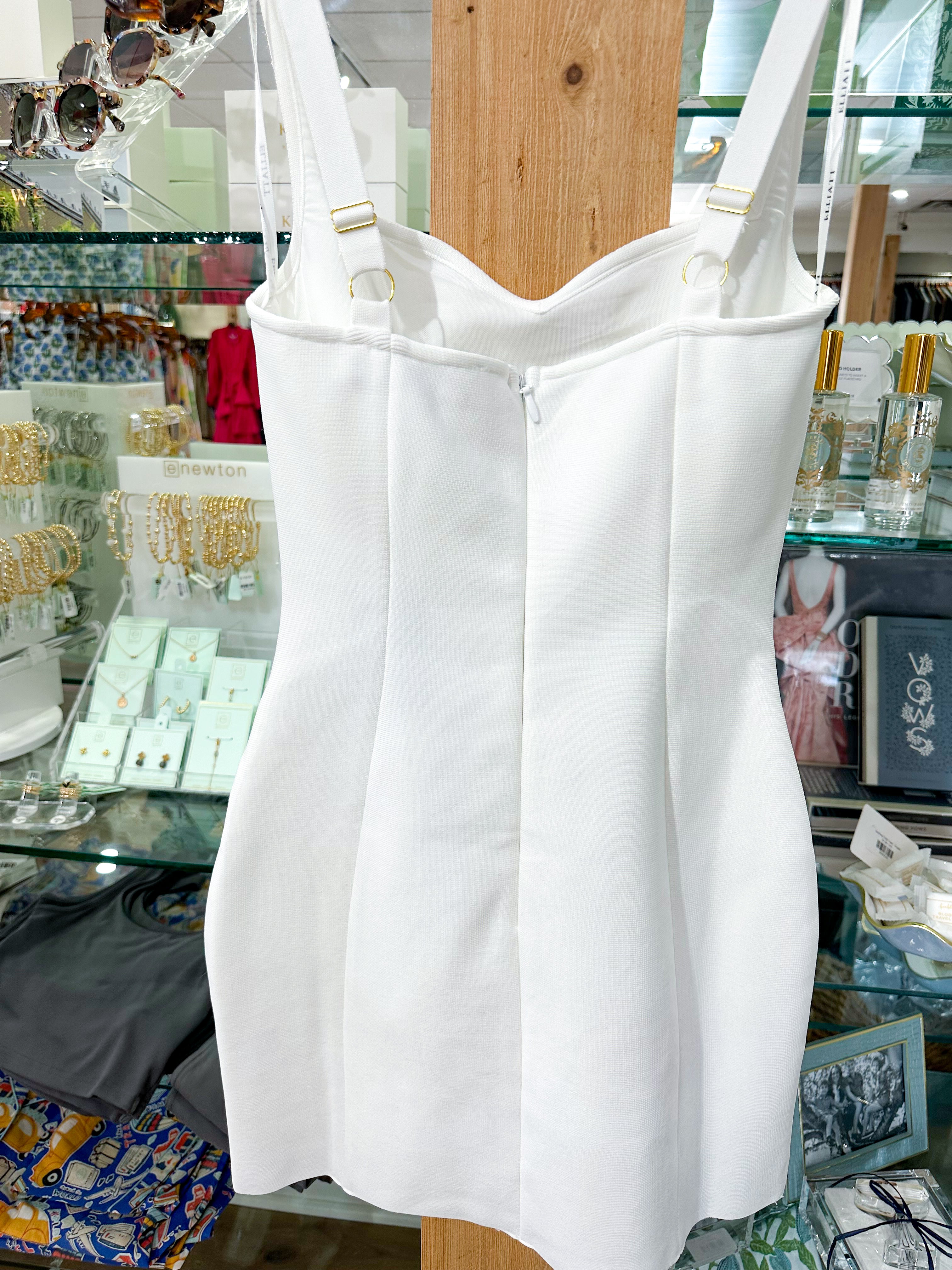 Opline Floral Mini Dress-White