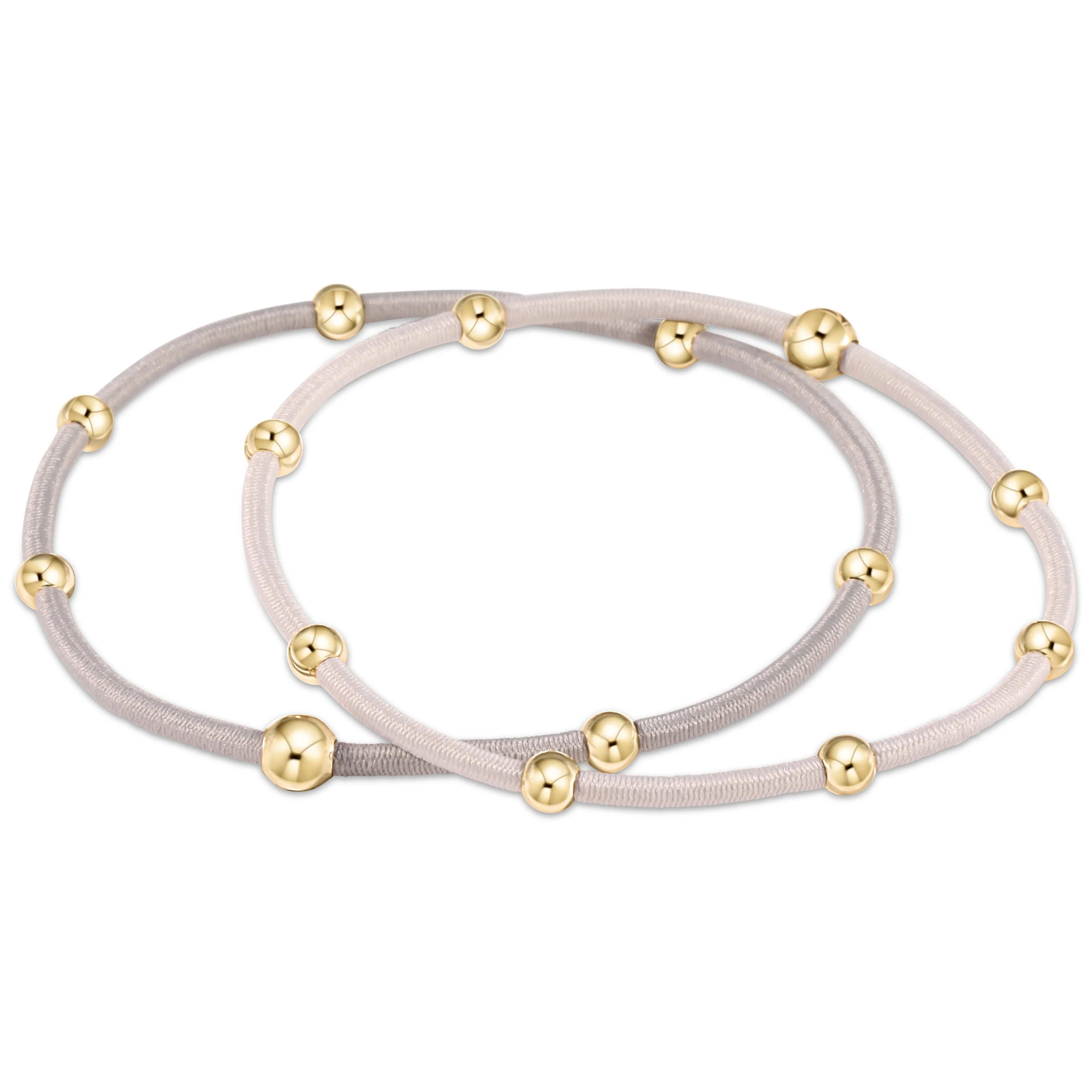 "E"ssentials bracelet stack 2mm of 2 - Neutral Set