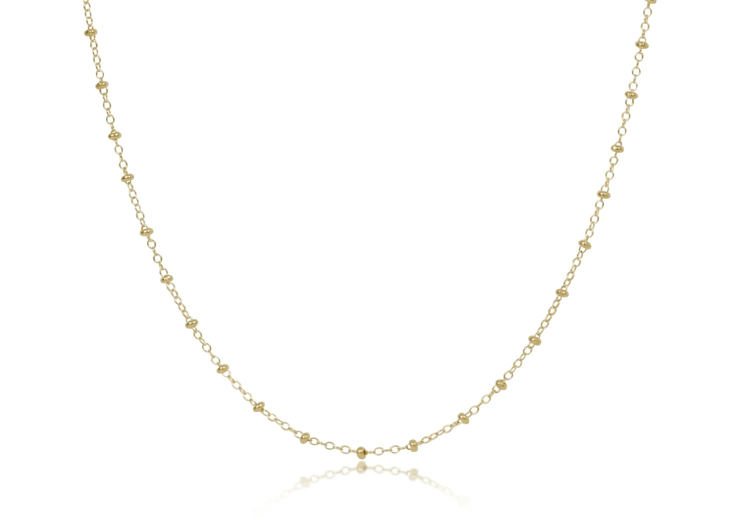 EN-15" Choker Simplicity Chain Gold-Classic Gold 2mm