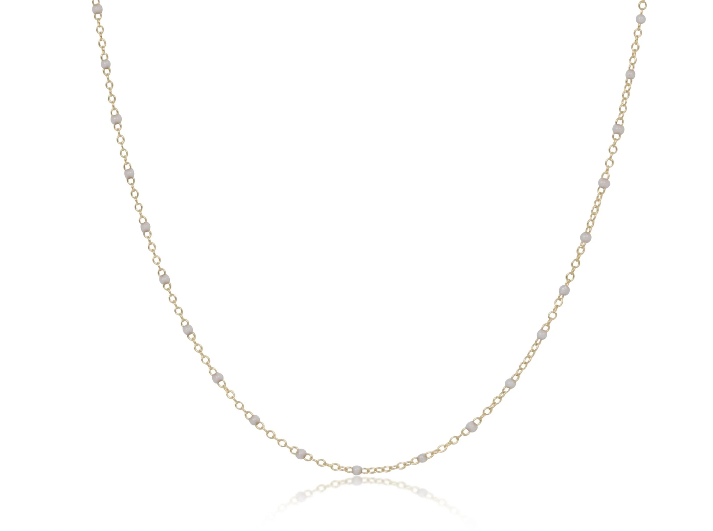 15" Choker Simplicity Chain 2mm Pearl-EN