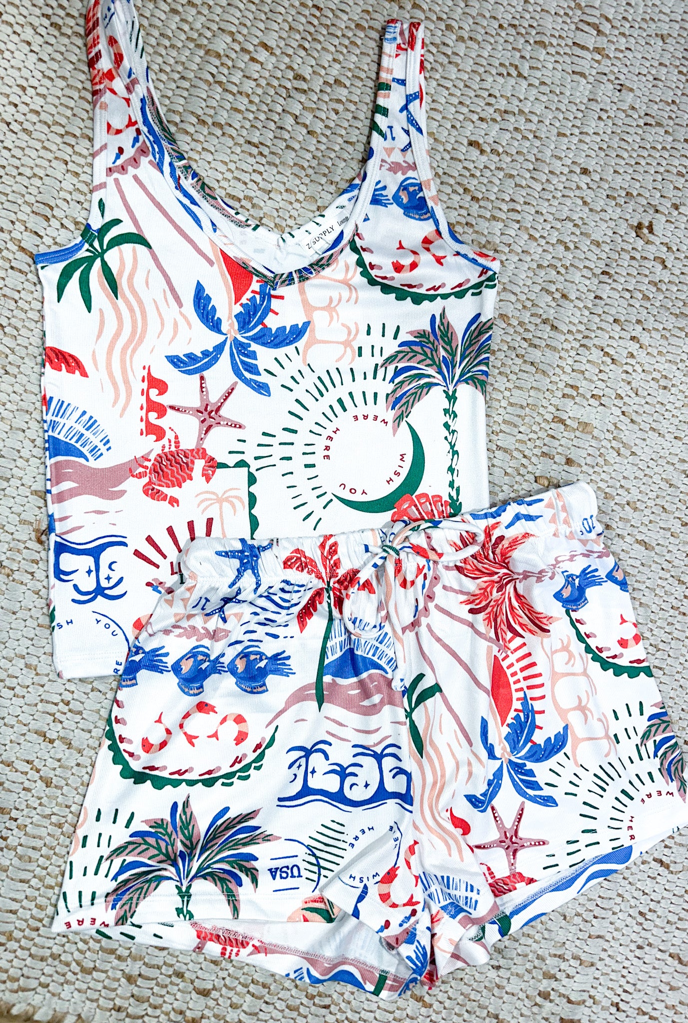 Z Supply's Double V Neck Getaway Tank White