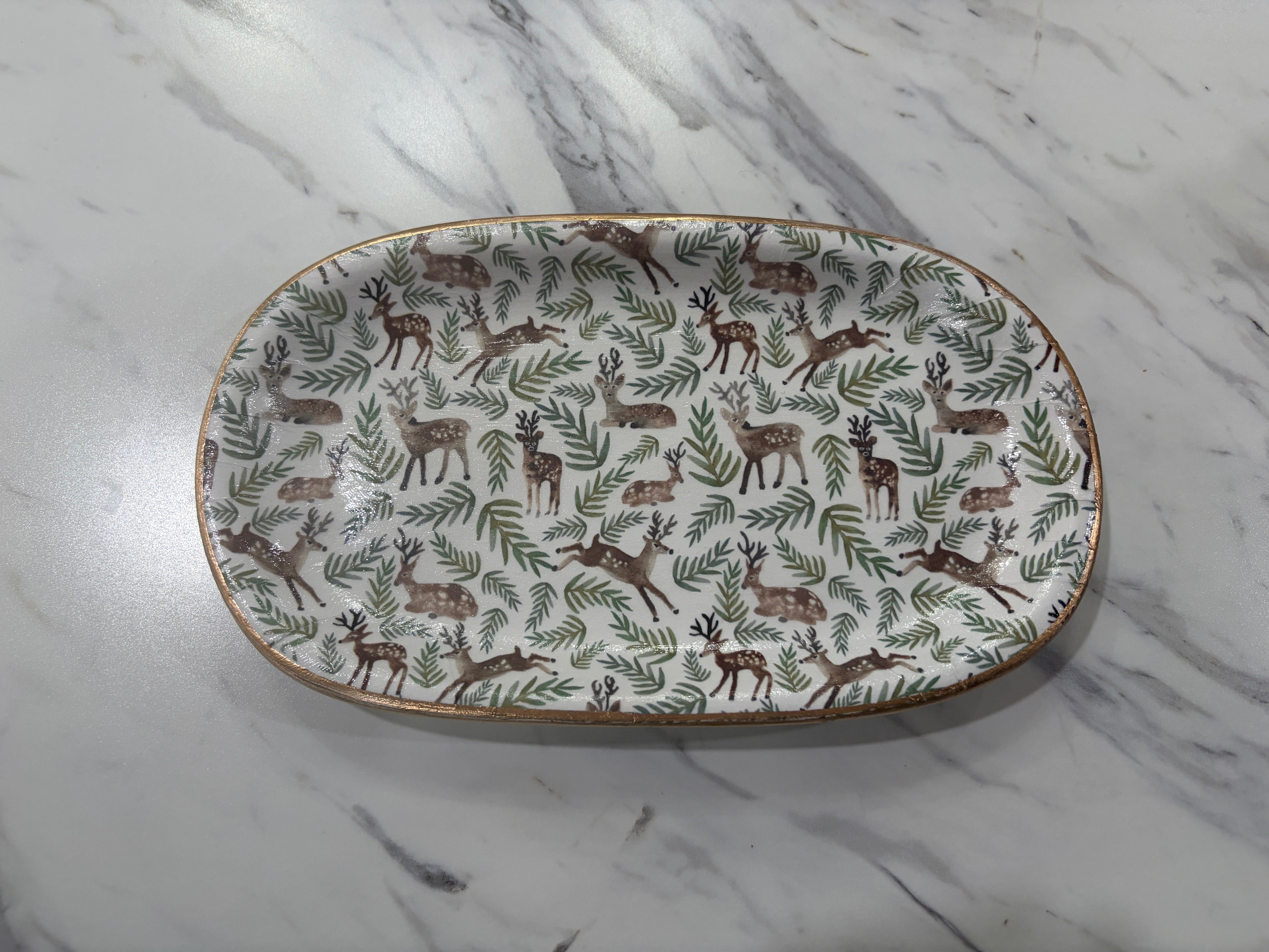 Deer Mix-Medium Trinket Tray