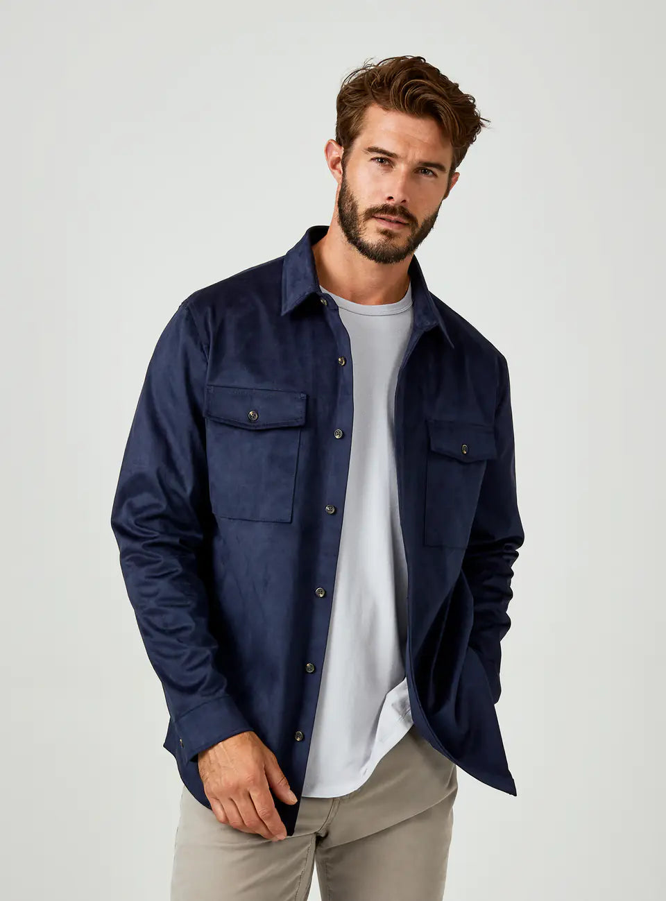 7 Diamonds Country Road Shirt Jacket - NAVY