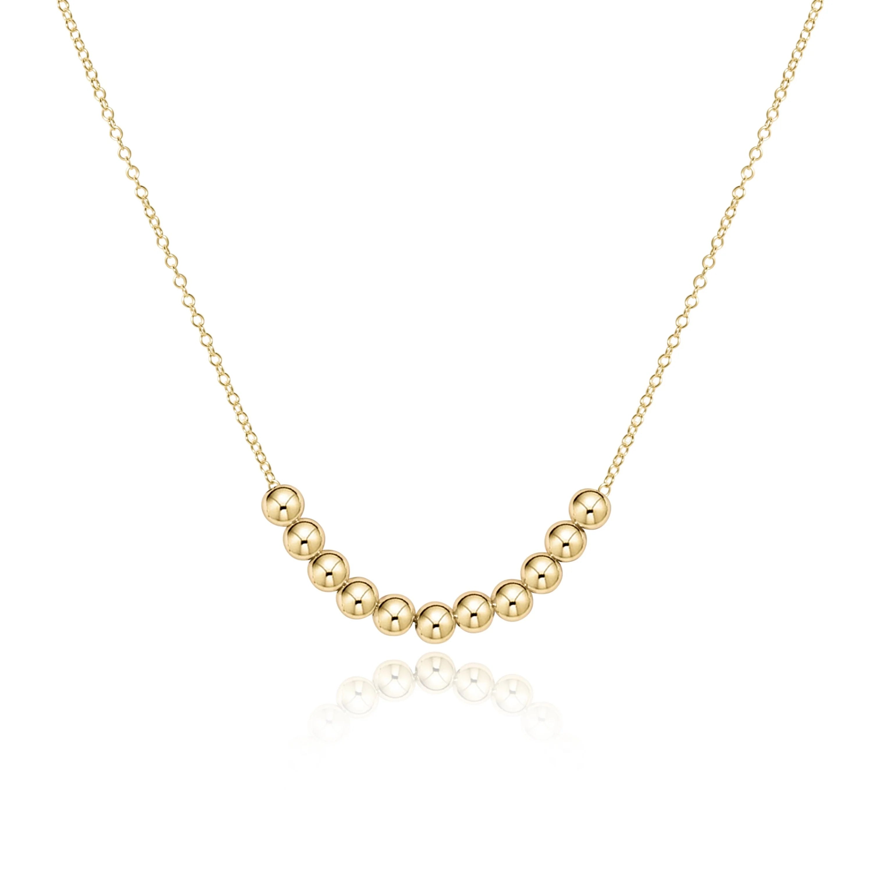 Classic Gold Beaded Bliss 16" Necklace-EN