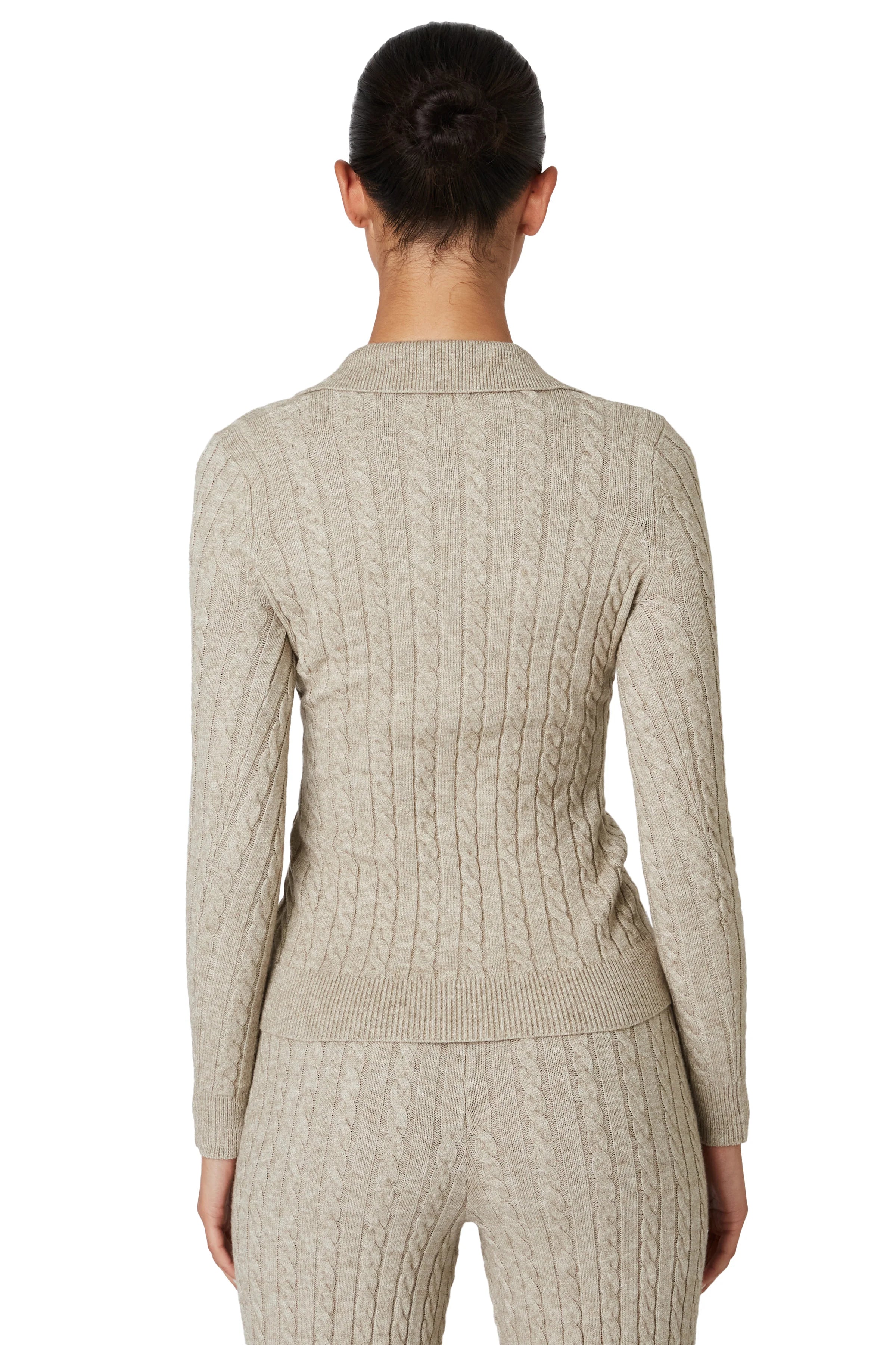Willow Cardigan Cable Knit-Blonde