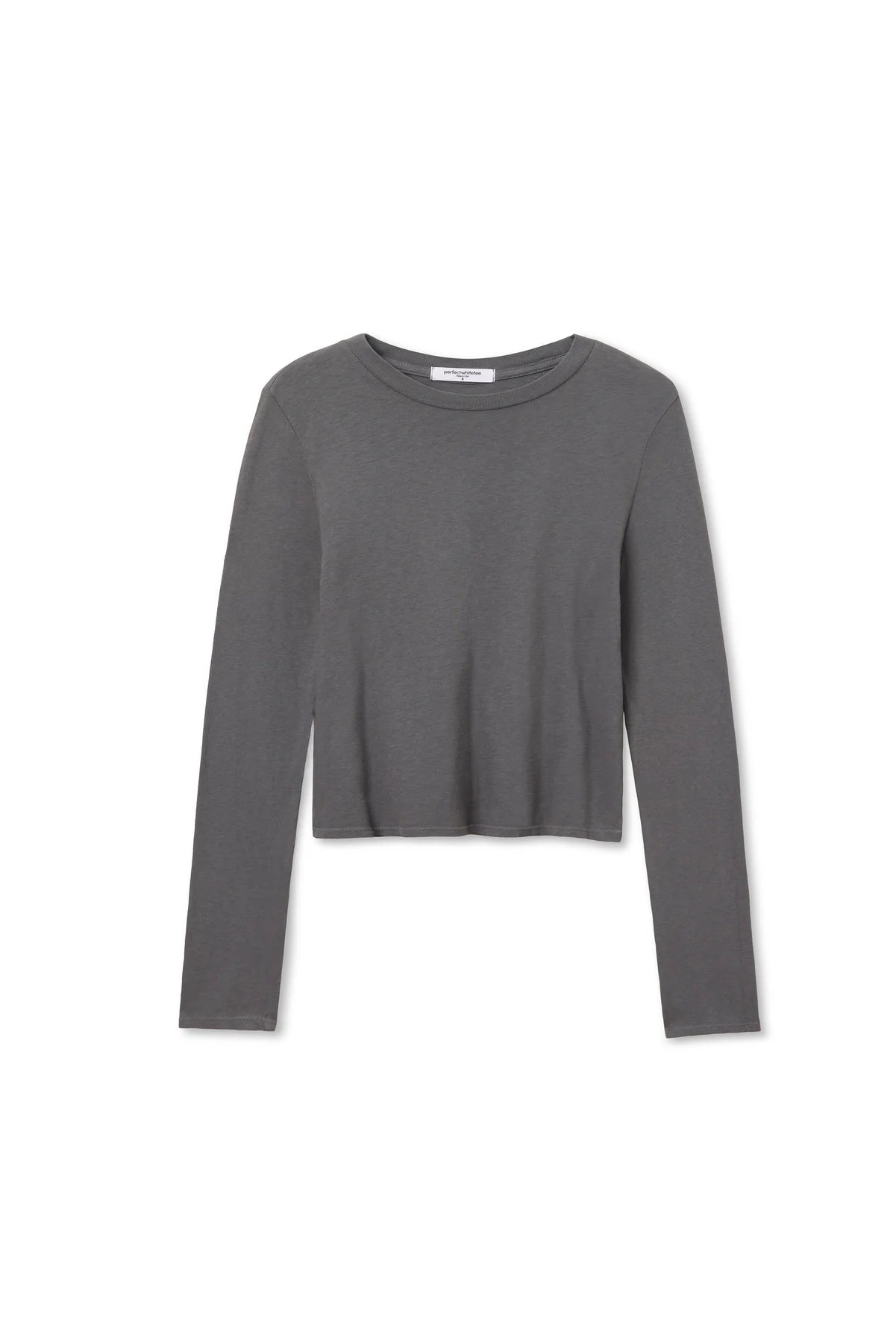 Jamie Recycled Cotton Long Sleeve-Charcoal