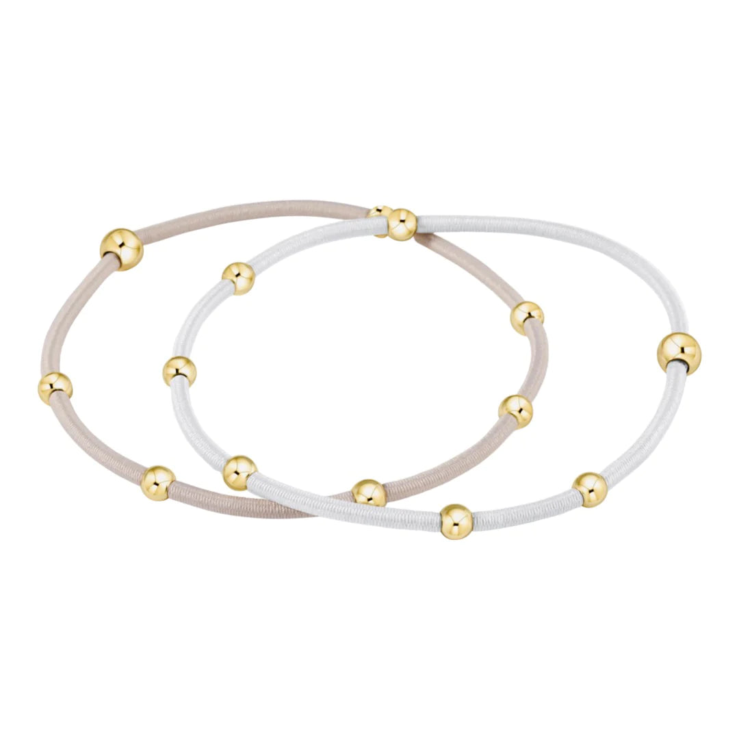 "E"ssentials bracelet stack of 2 - Dove Set