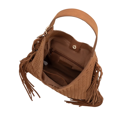 Brynlee Vegan Suede Tote-Tan
