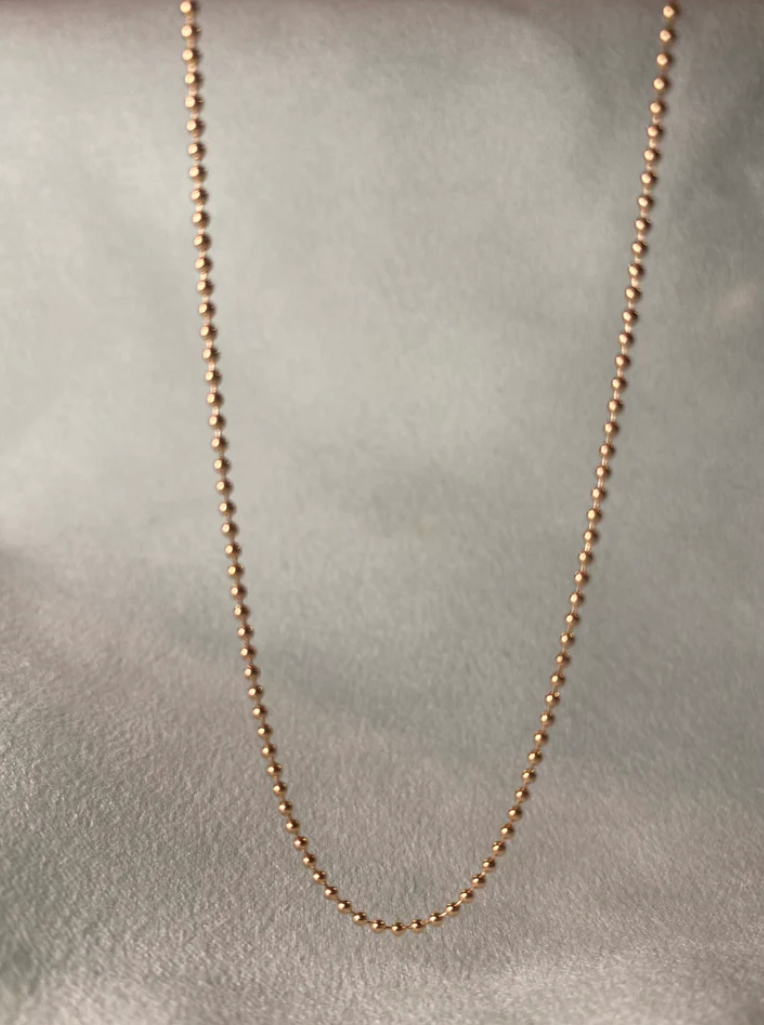 15" Choker Classic Beaded Chain-EN
