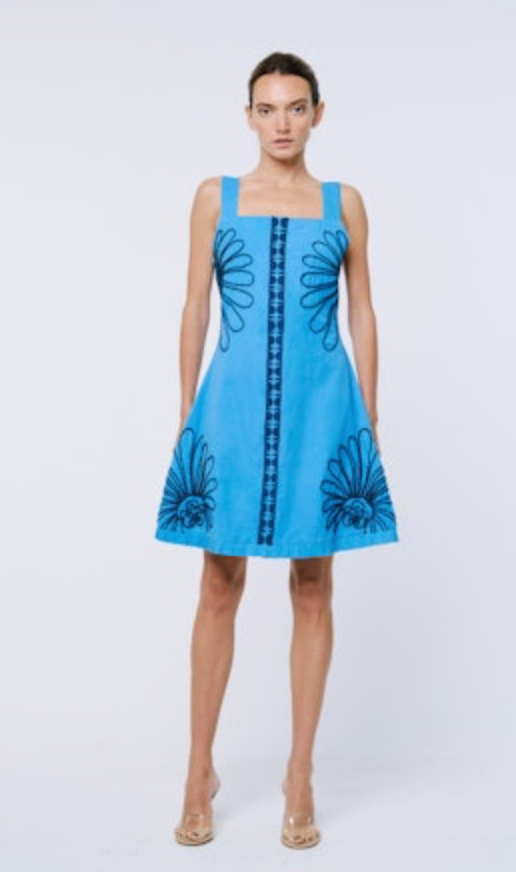 Alisha Embroidered Mini Dress
