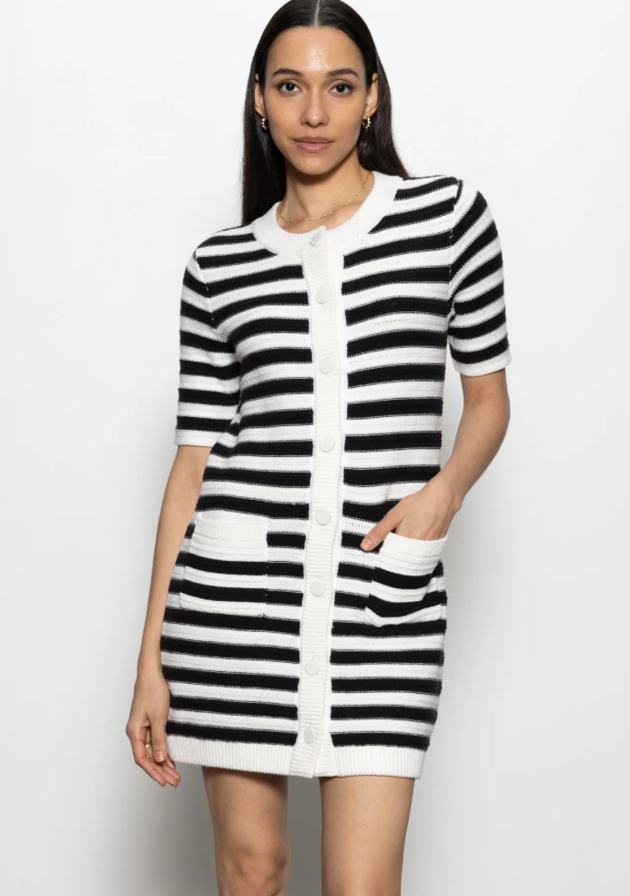 Button Front Knitted Dress