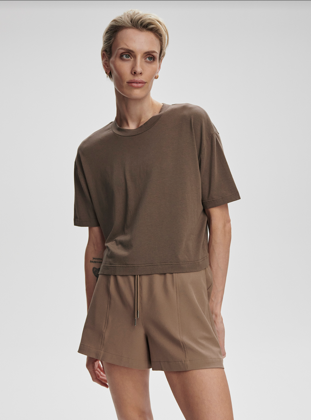 Varley Venice Easy Tee-Chocolate Chip