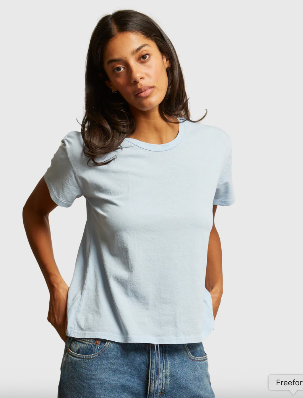 Harley Boxy Crew Tee - Sky Blue
