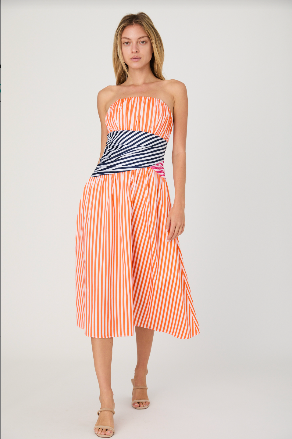 Alexis Striped Midi Dress