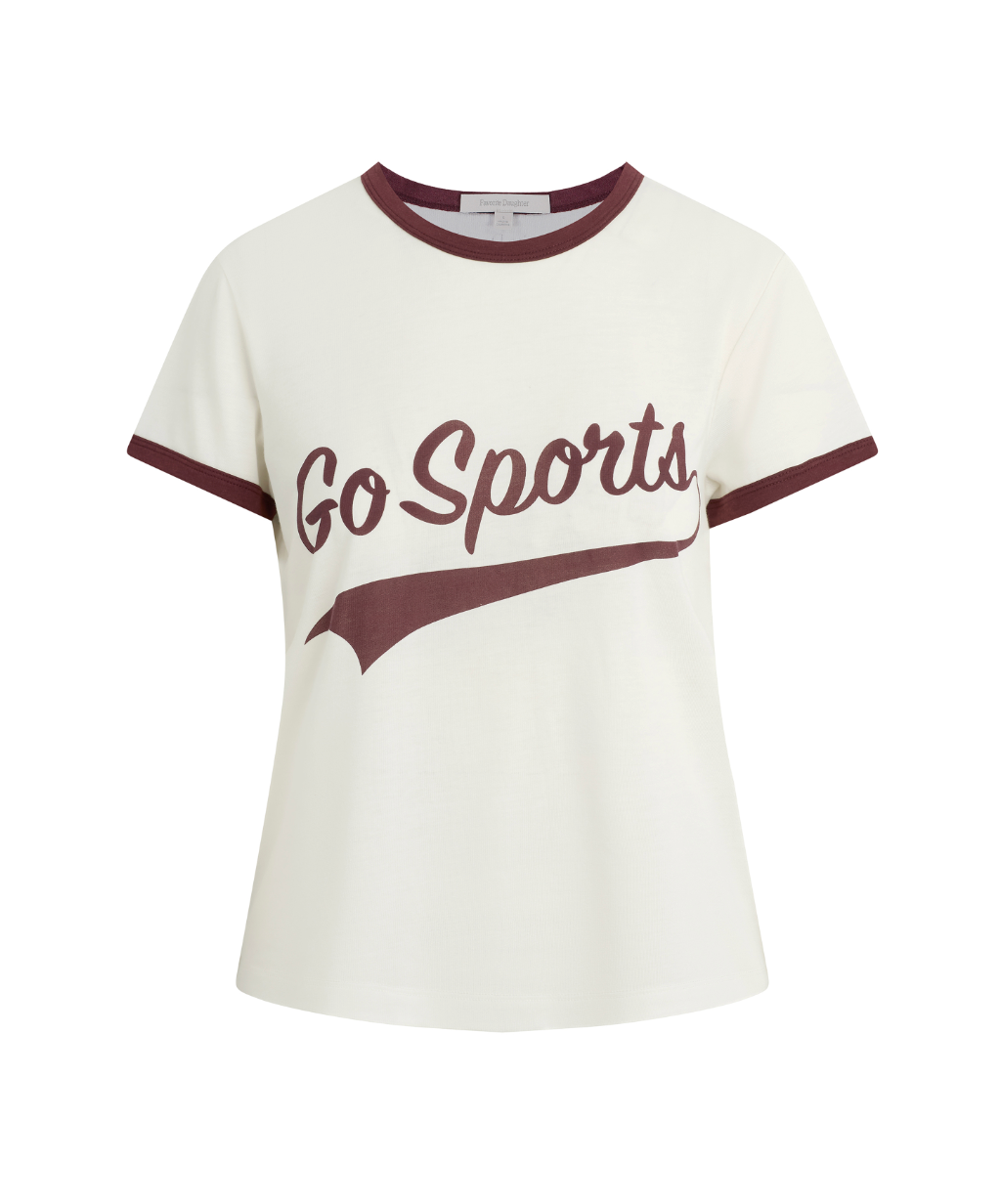 The Go Sports Ringer Tee-Burgandy