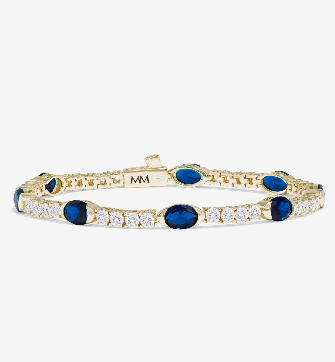 The Maven Tennis Bracelet-Blue Saphire