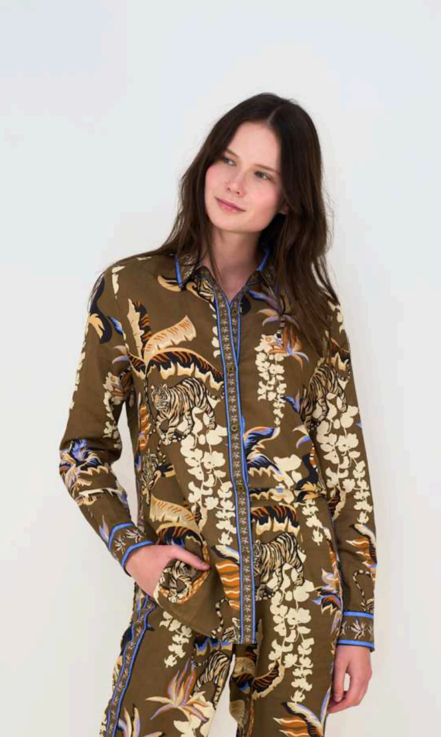 Bali Tiger Green Shirt