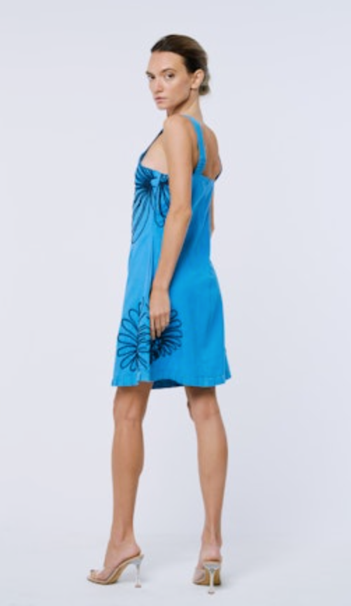 Alisha Embroidered Mini Dress