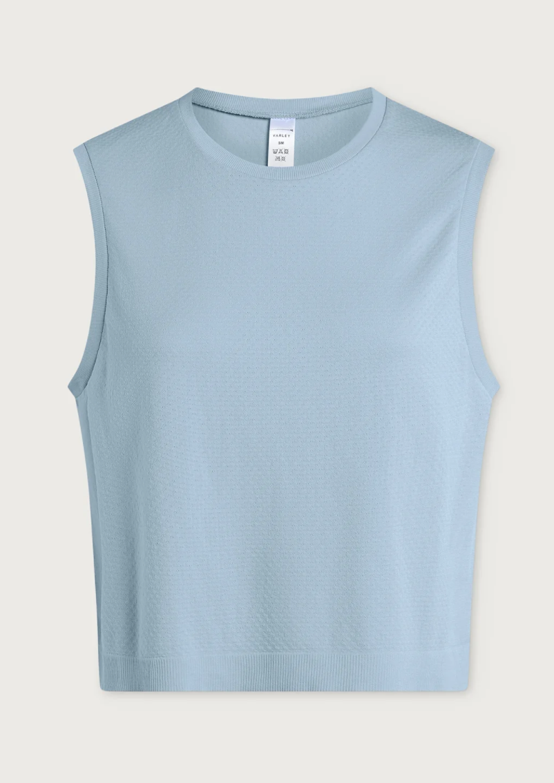 Page Seamless Crop Tank - Cashmere Blue