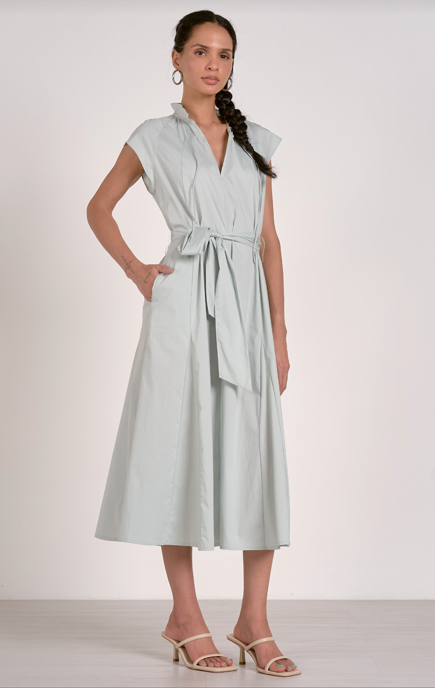 Cecelia Mint Cap Sleeve Dress