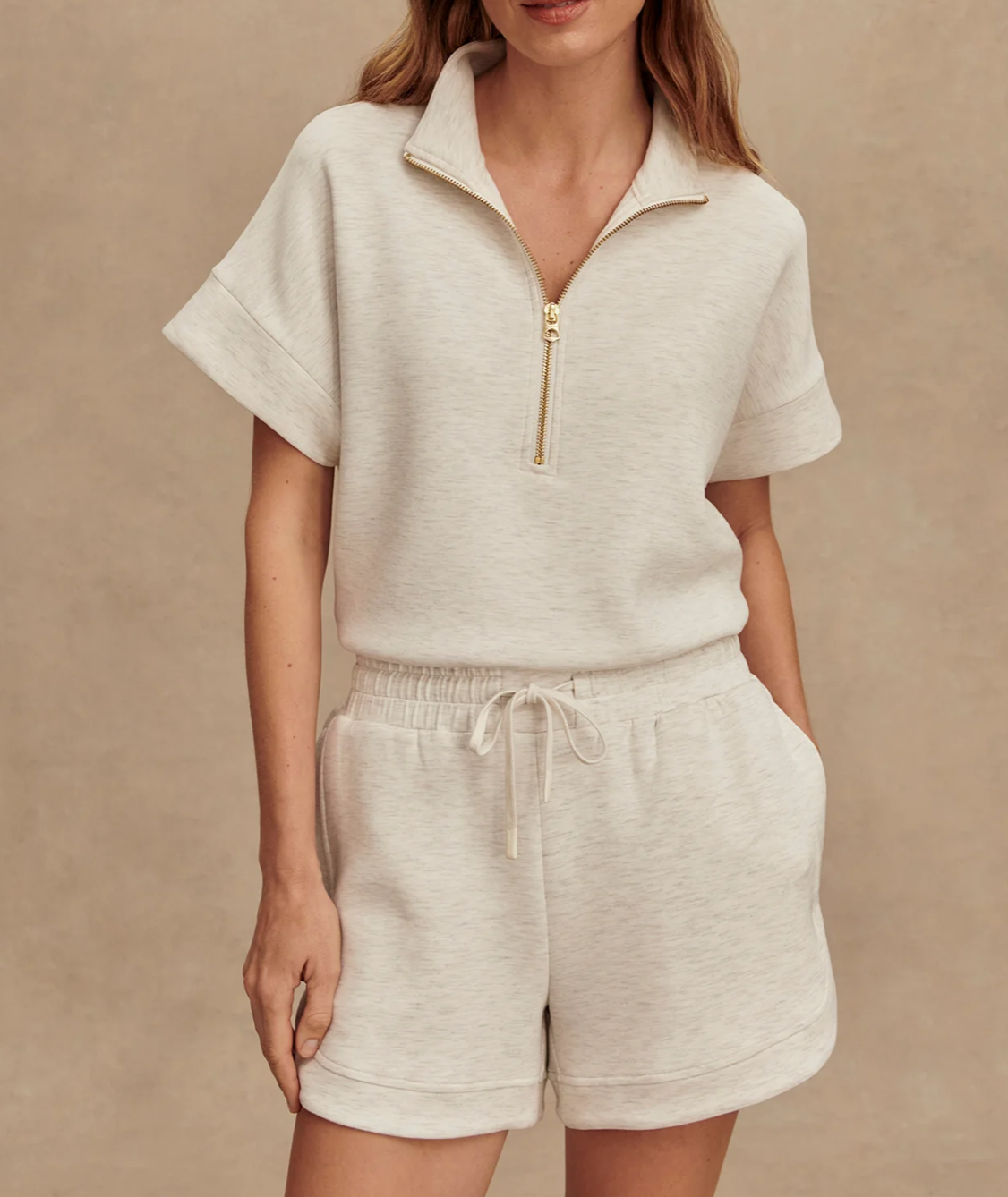 Ollie High Rise Short 3.5 Ivory Marl