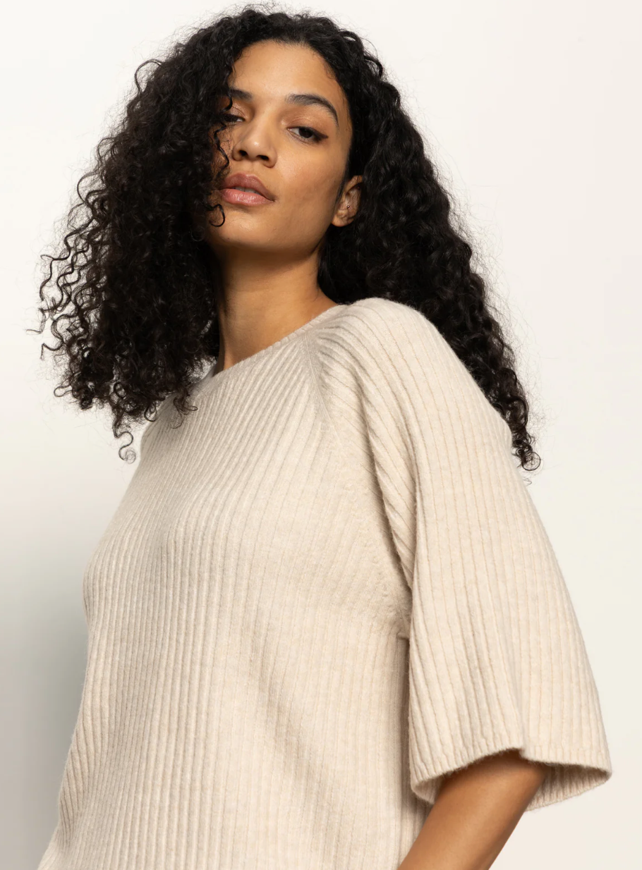 Ribbed Sweater Tee