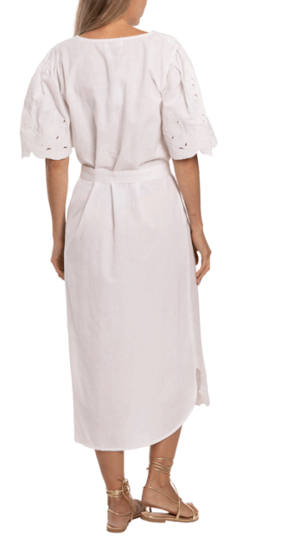 Pia White LInen Dress